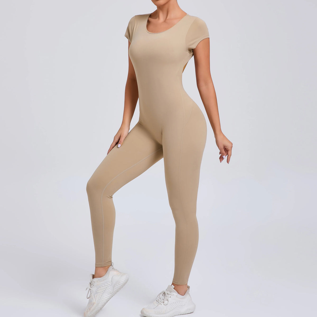 Short Sleeve Full Length Bodysuit For Activewear