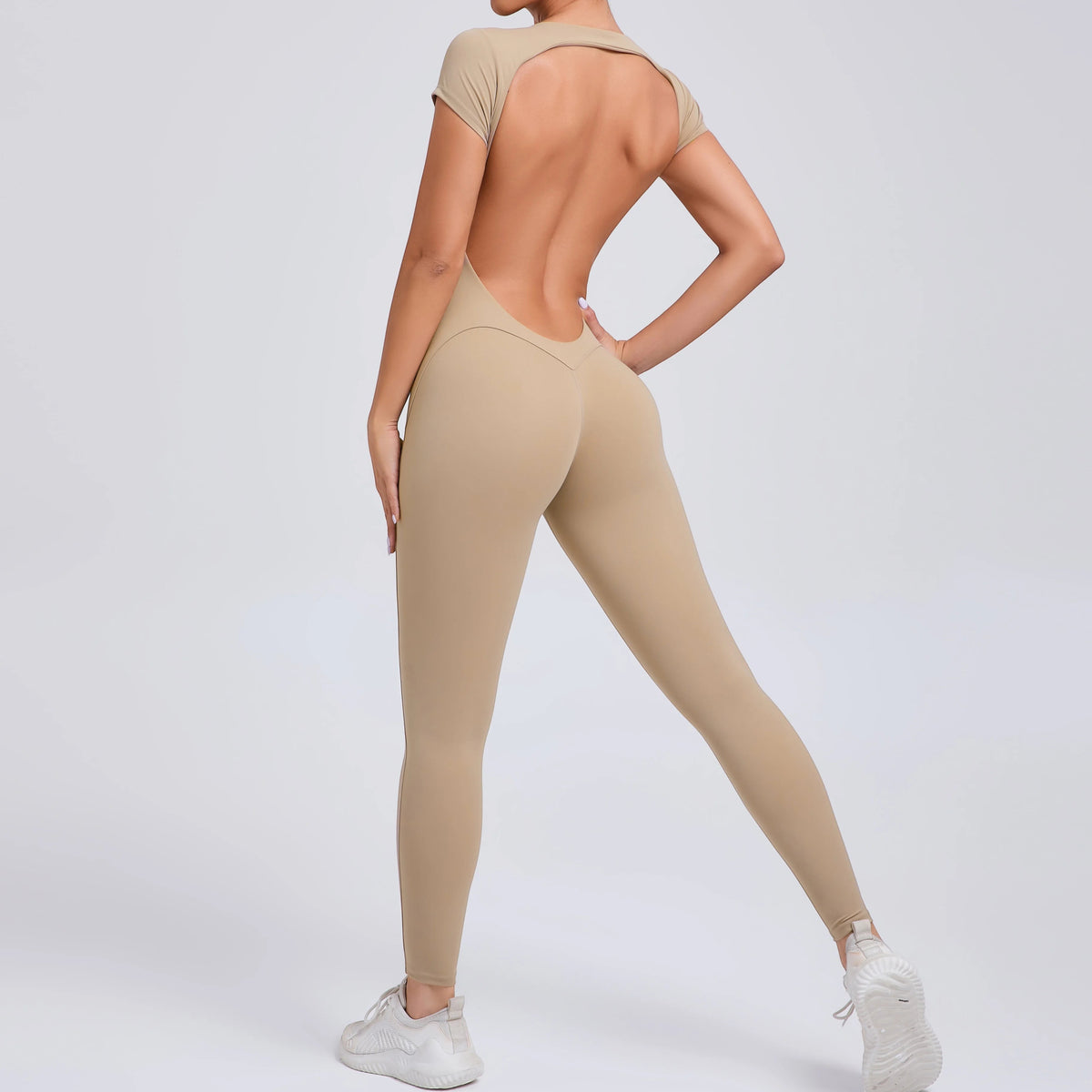 Short Sleeve Full Length Bodysuit For Activewear