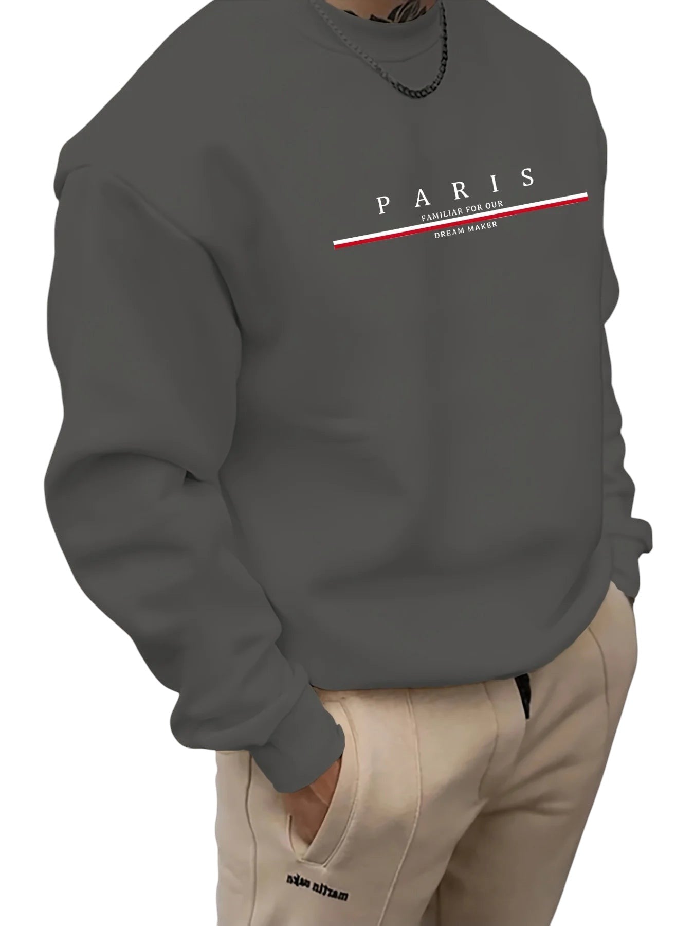 COMFORTHere dark grey crewneck sweatshirt with