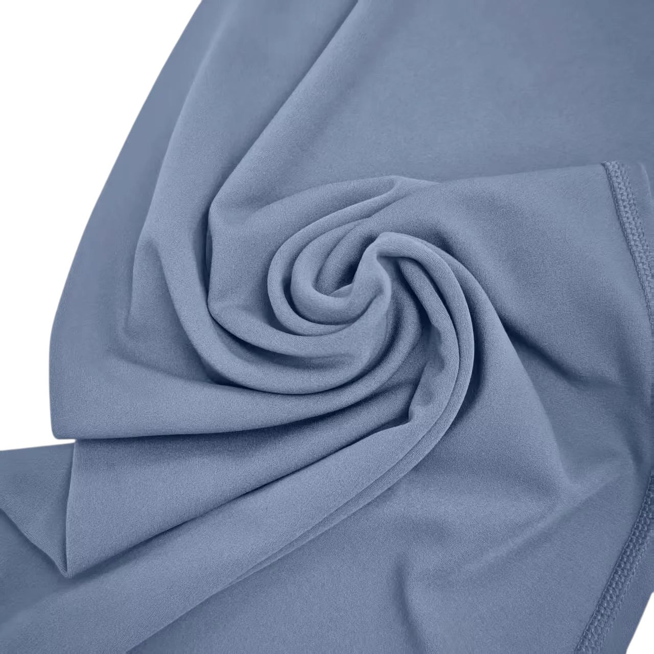 COMFORTHere NCLAGEN SoftMotion straight leg yoga pants in dusty blue, made of soft nylon fabric.