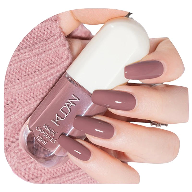 COMFORTHere Water-Based Peel Off Nail Polish in dusty rose, 10ml bottle. Features a glossy finish and easy peel-off removal.