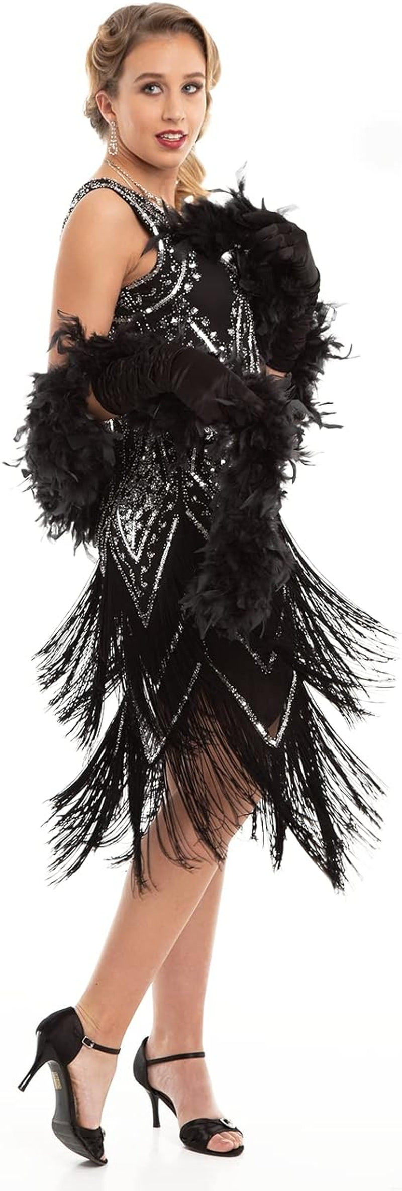 Elegant 1920s Flapper Dress for Women - Vintage Swing Fringed Gatsby Style