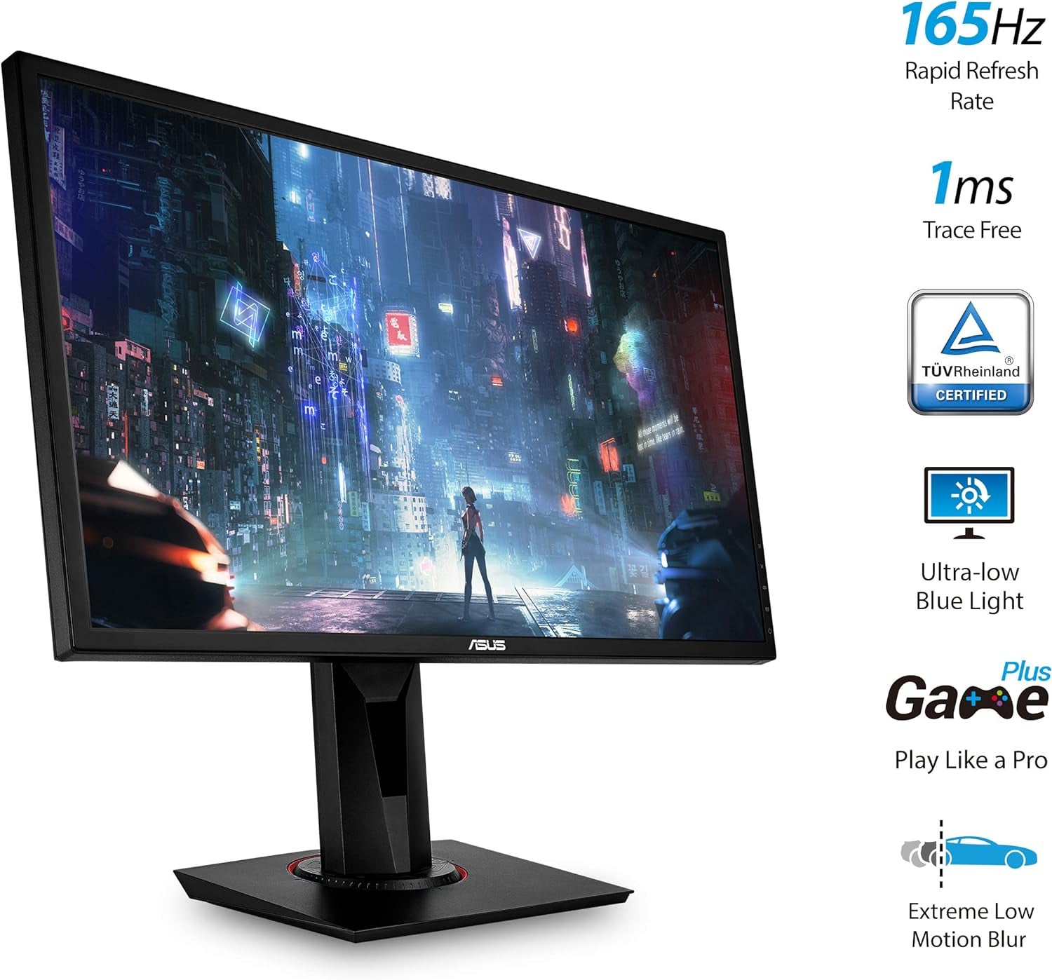 VG248QG 24-Inch G-SYNC Gaming Monitor, 165Hz, 1080P, 0.5ms Response Time, Eye Care Technology, DP, HDMI, DVI, Black