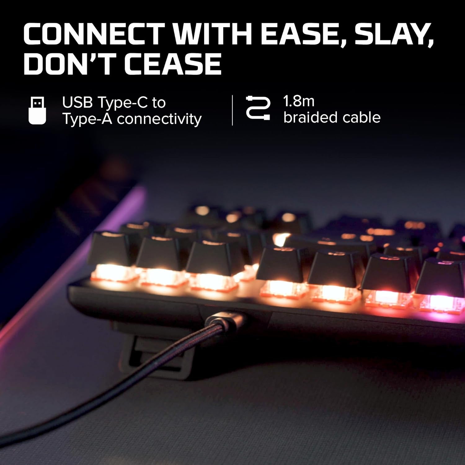 Alloy Origins Core Tenkeyless Mechanical Gaming Keyboard with RGB LED Backlighting, Customizable Software Controls, and Linear  Red Switches - Black